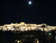 Vista noturna da Acrópole